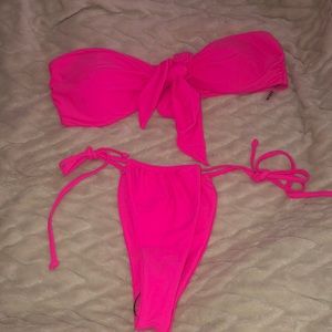 BRAND NEW Hot Pink Bandeau Thong Bikini